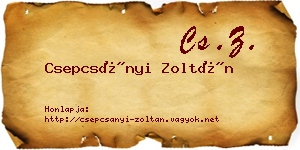 Csepcsányi Zoltán névjegykártya