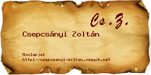Csepcsányi Zoltán névjegykártya