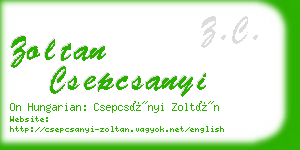 zoltan csepcsanyi business card